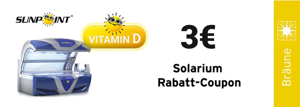 Solarium Rabatt Coupon 3€