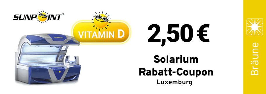 Solarium Coupon Luxemburg 2,50€